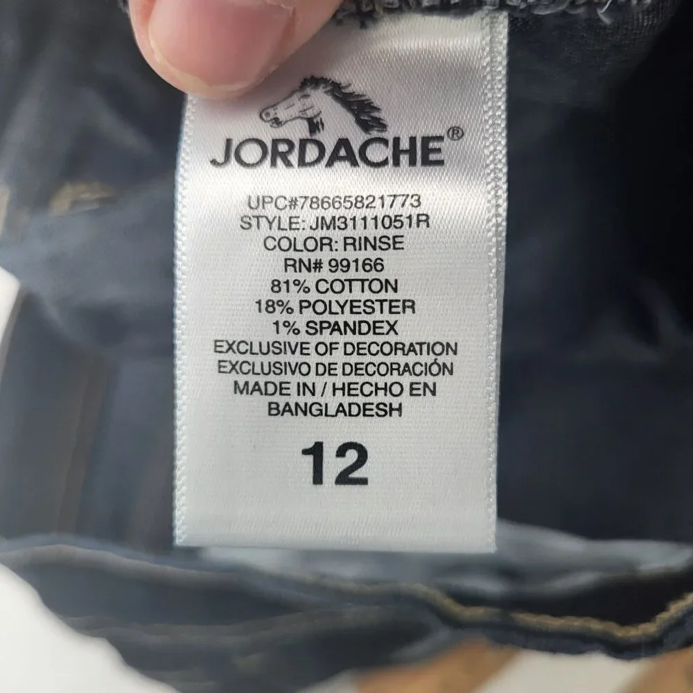 JORDACHE Women's SZ 12 Bootcut Jeans Dark Wash Y2K - Picture 11 of 11